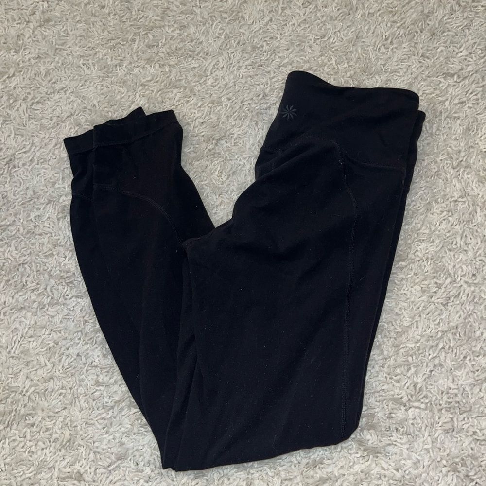 Athleta black high rise full length leggings size small